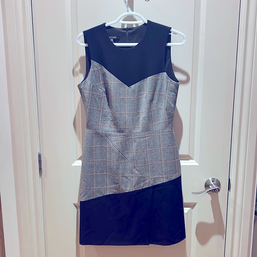JUDITH & Charles wool blend  sleeveless sheath dress 6 made in Canada